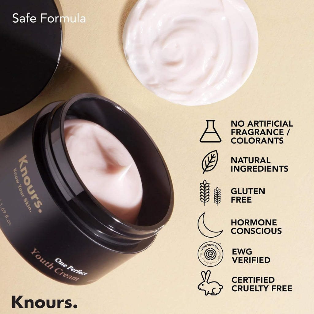 Knours Youth Cream: Moisturizing Shea Butter with Sweet Almond Oil and Niacinamide – Clean Beauty (50ml)