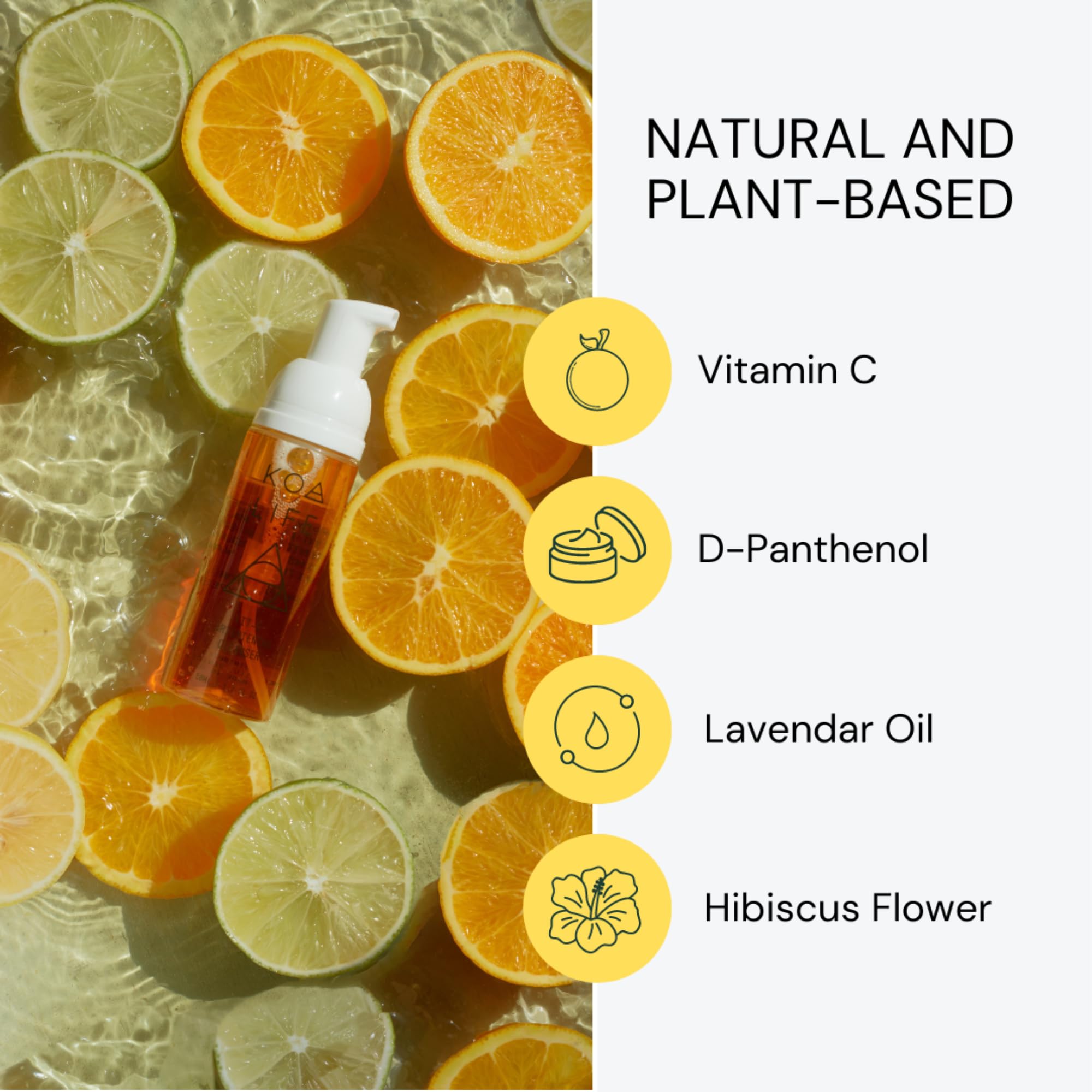 KOA LIFE Vit-C Illuminating Facial Cleanser – Vitamin C Brightening Wash, Vegan & Cruelty-Free
