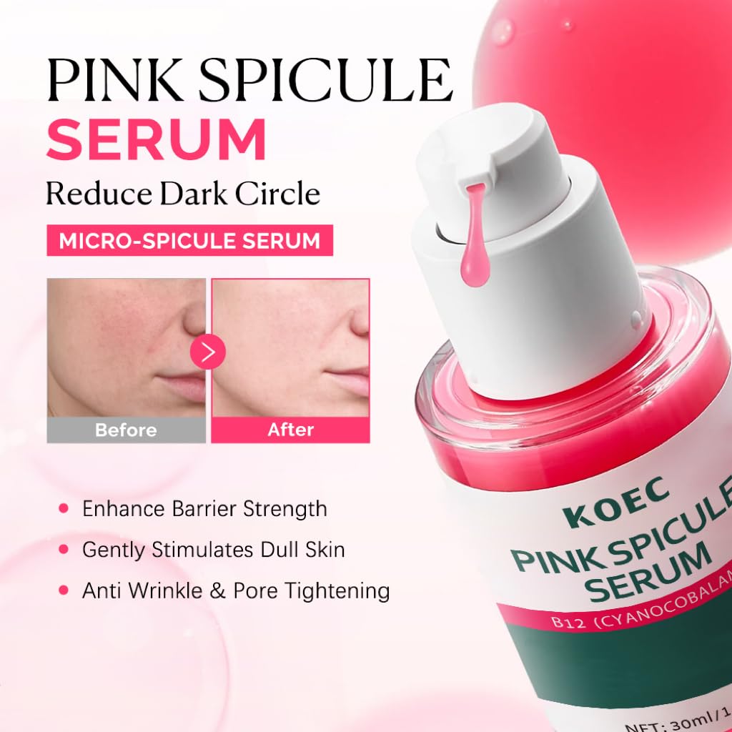 KOEC Pink Toning Skin Booster – Pink Spicule Serum + Picotonic Glowing Ampoule Duo