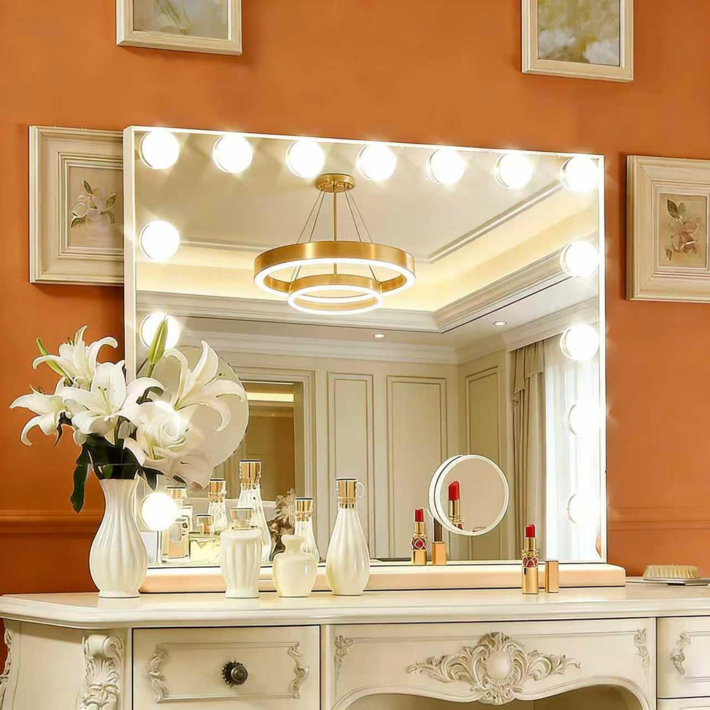KOHEOPT Hollywood Vanity Mirror with 15 LEDs, 3 Color Modes, USB-C