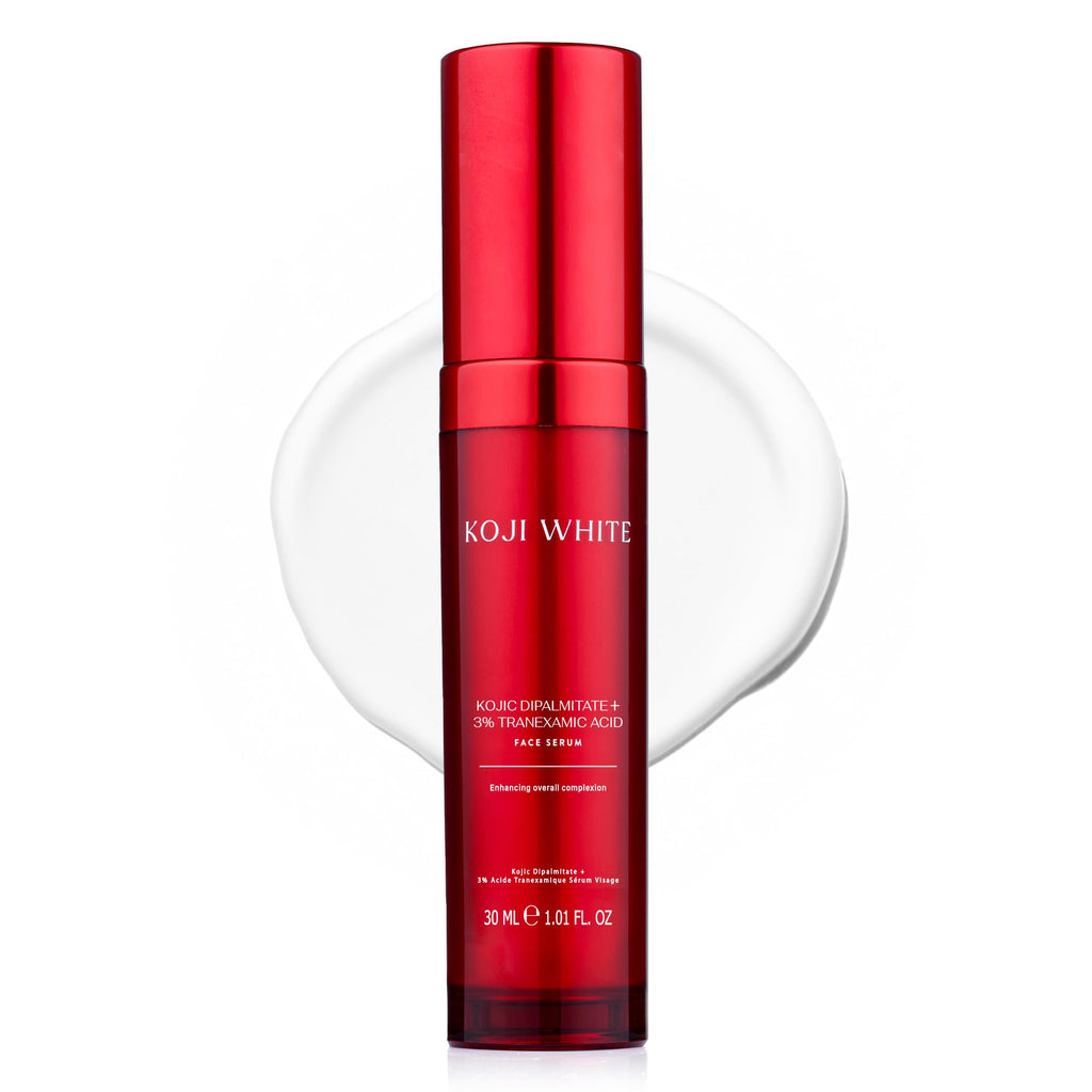Koji White 2% Kojic Acid Serum + 3% Tranexamic Acid + 5% Niacinamide | Hydrating, Fragrance-Free for Sensitive Skin – 1.01 Fl Oz