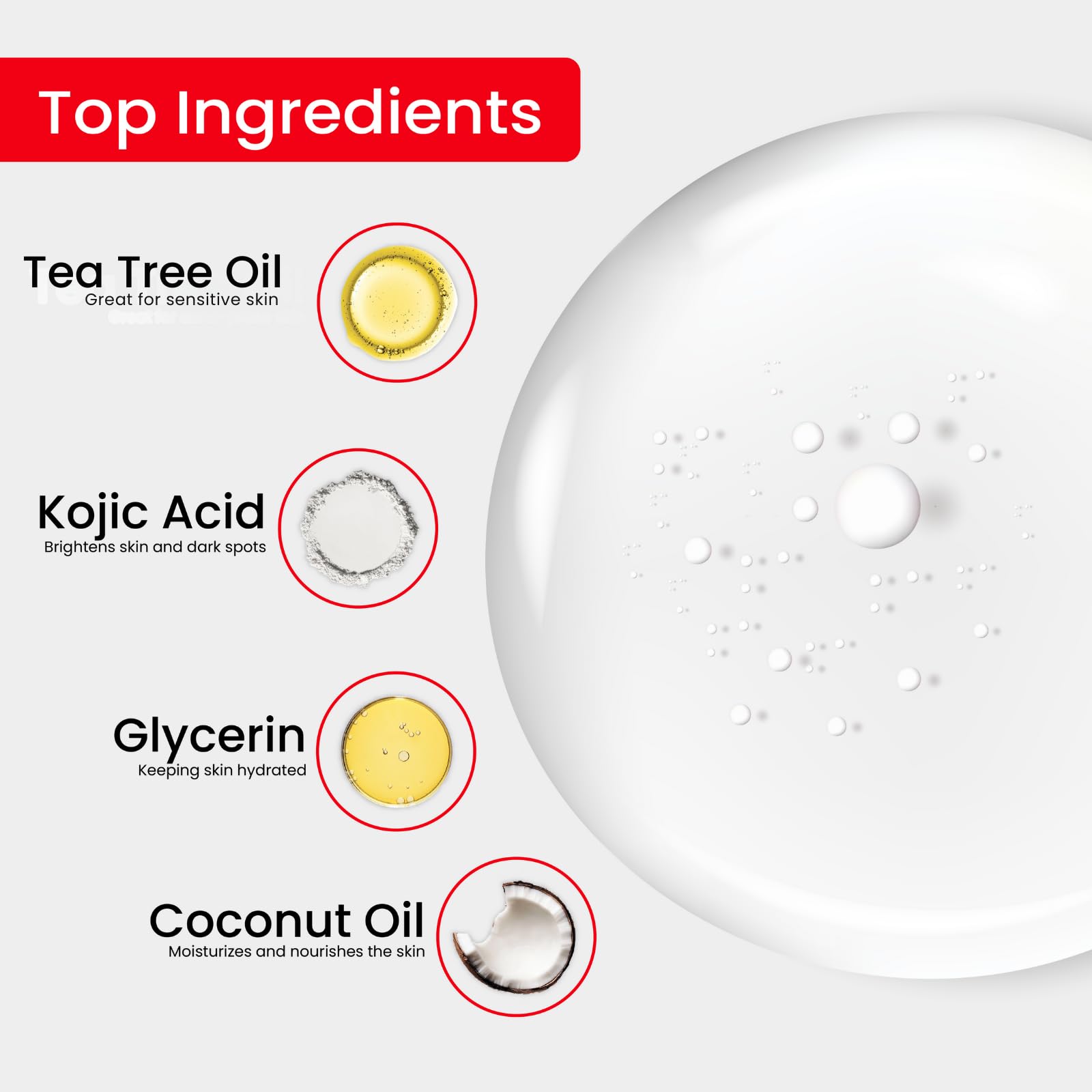 Kojie San Skin Brightening Soap – Kojic Acid Bars with Coconut & Tea Tree (135g x 3)