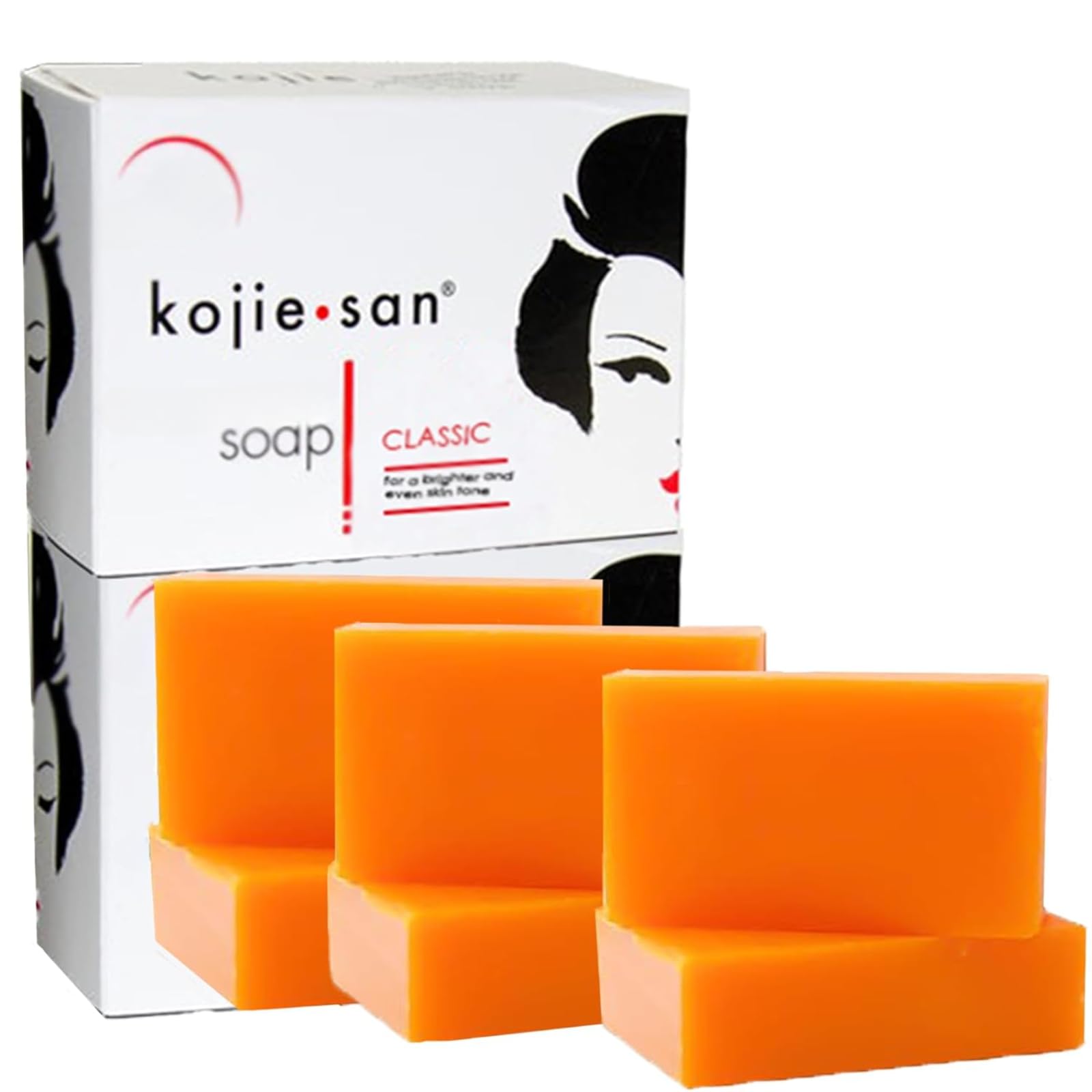 Kojie San Skin Soap - Original Kojic Acid Bar with Coconut & Tea Tree Oil – 6 x 65g Bars