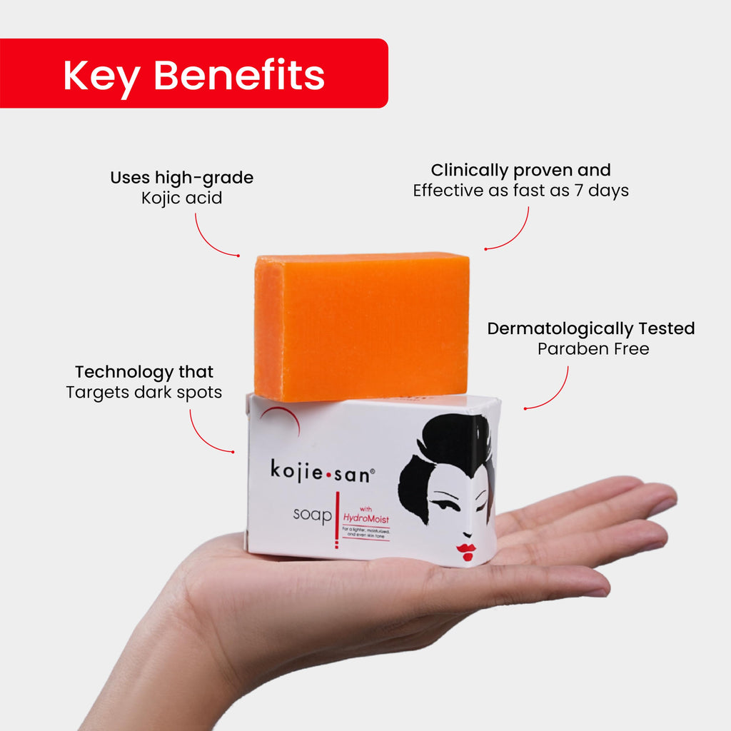 Kojie San Skin Brightening Soap Bundle Pack | Original Kojic Acid, Coconut & Tea Tree Oil, 65g x 24 Bars