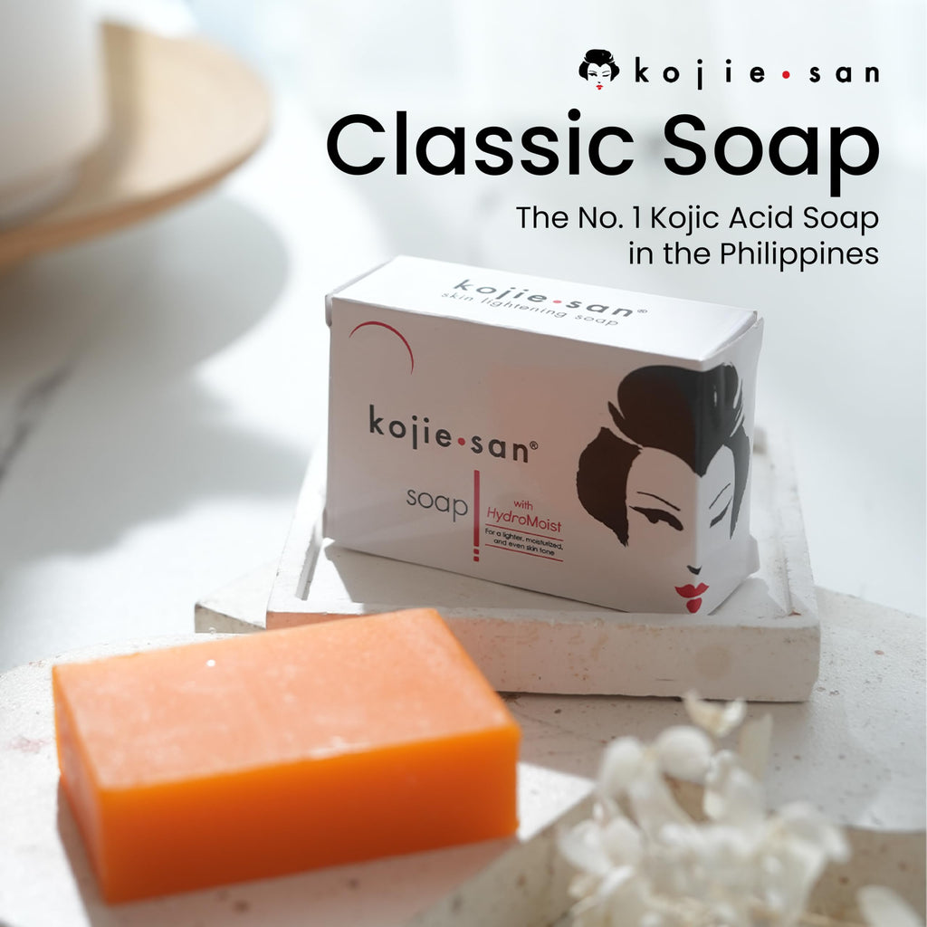 Kojie San Skin Brightening Soap – Kojic Acid Bars with Coconut & Tea Tree (135g x 3)