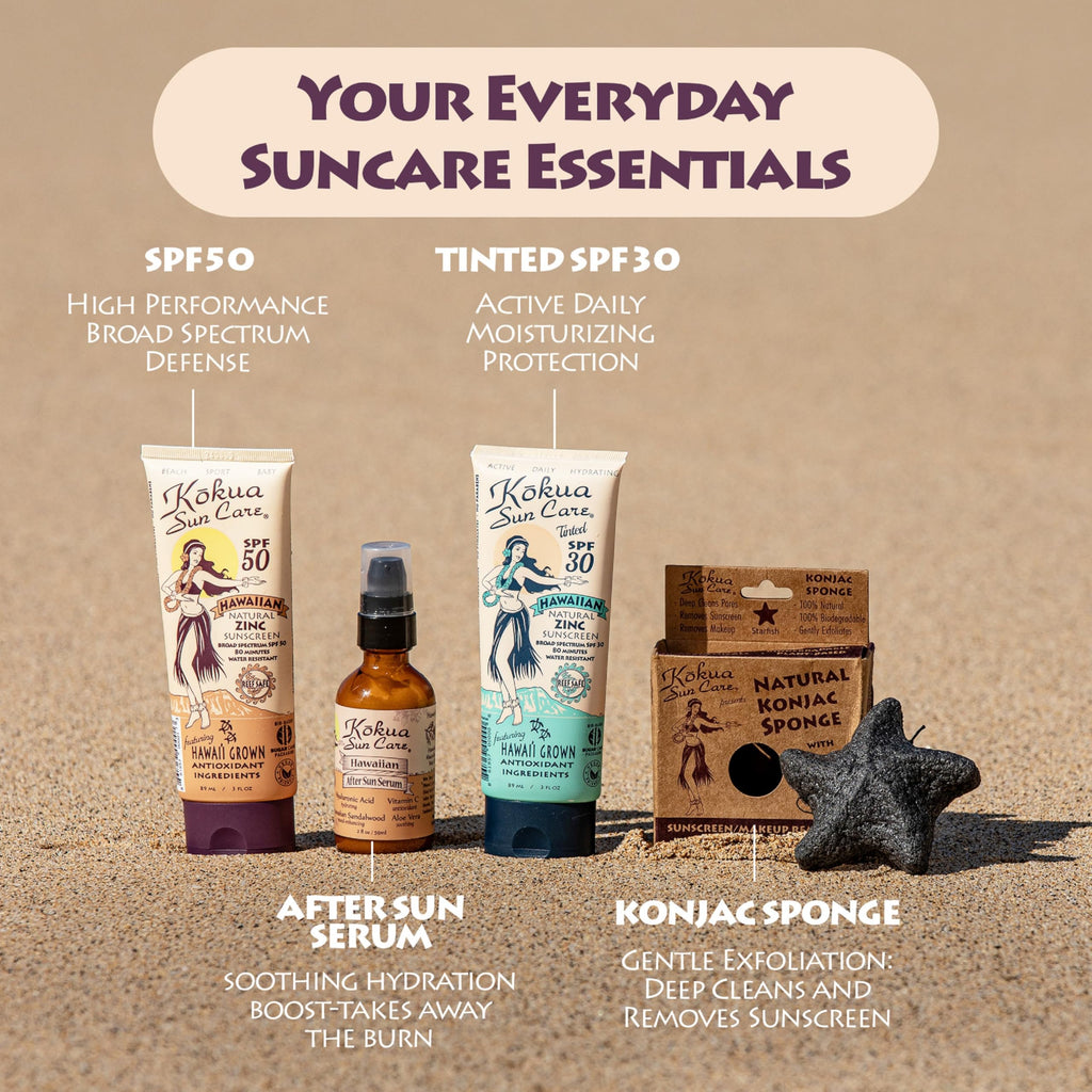 Kokua Sun Care Hawaiian Sunscreen SPF 50 | Mineral, Reef Safe, 3 oz