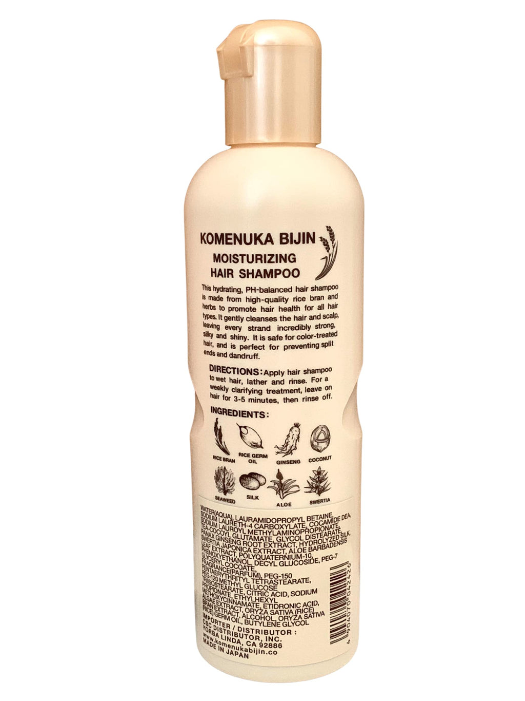 Komenuka Bijin NS-K Moisturizing Hair Shampoo – Paraben/Sulfate Free, USA Exclusive