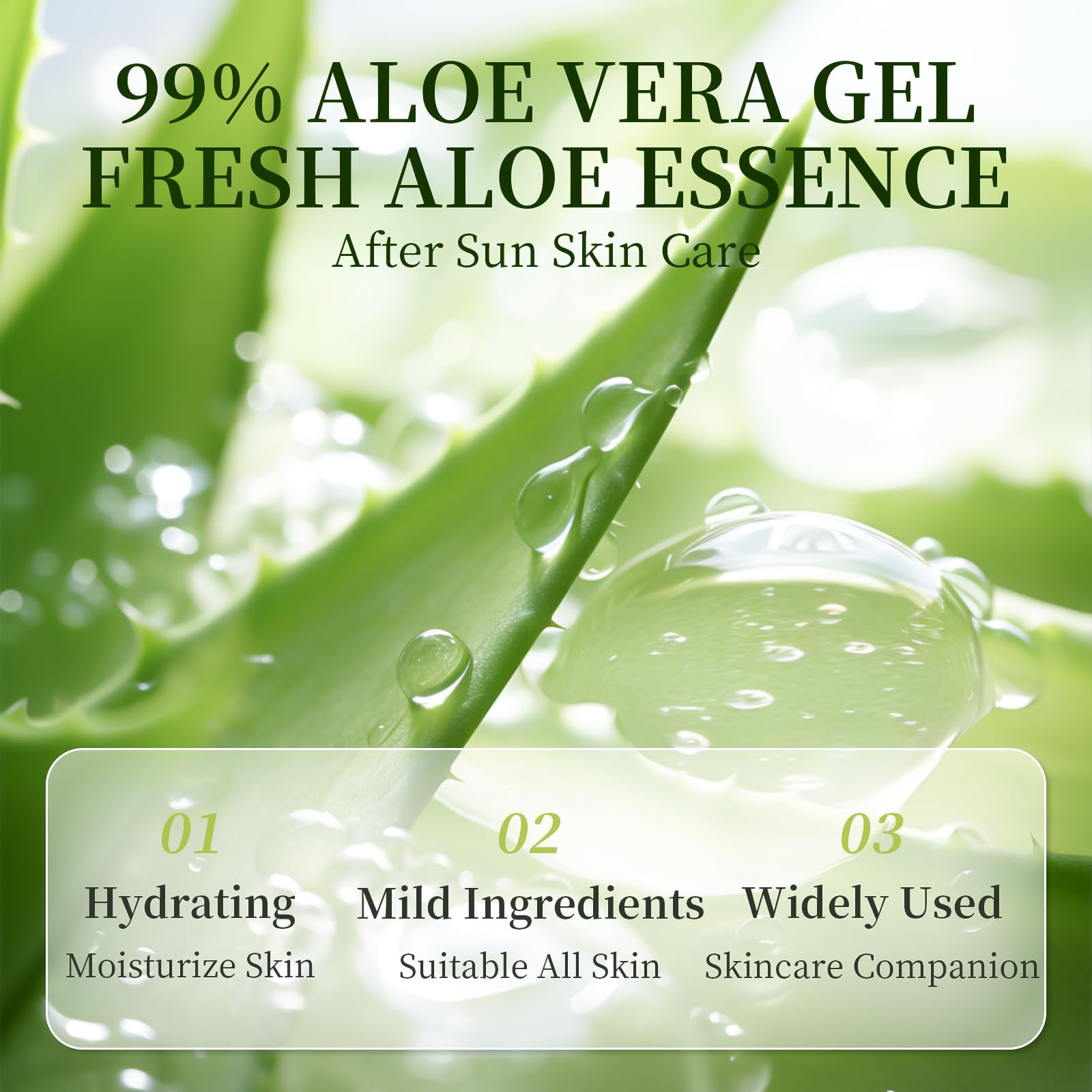 KONEUK 50 Pack Aloe Vera Gel – 99% Pure, Travel-Size for Face, Hair & Skin