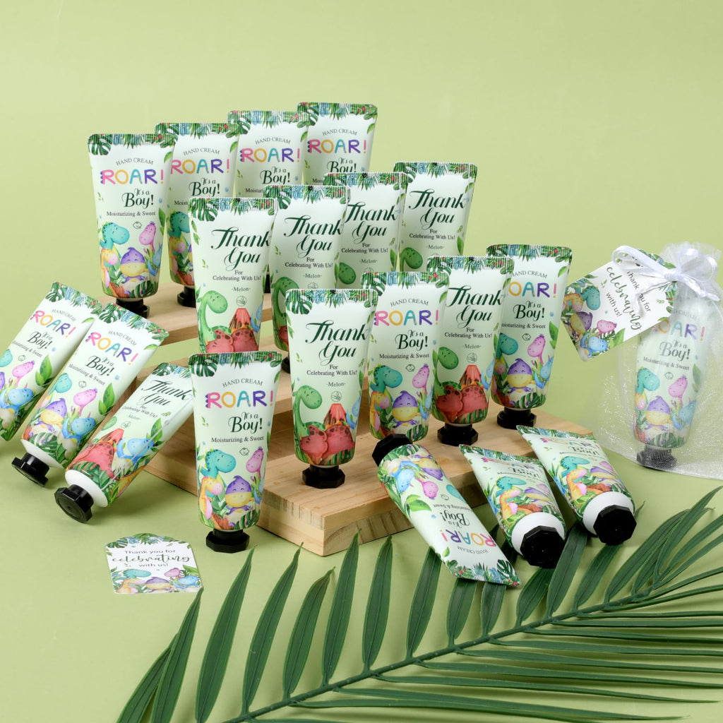 KONEUK 50 Pack Dinosaur Hand Cream Gift Sets for Baby Showers, Weddings & Party Favors