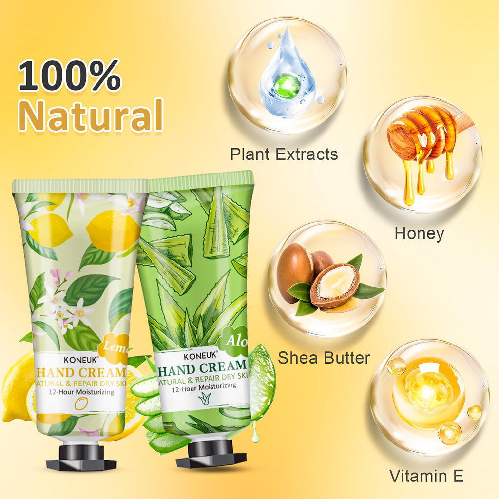 KONEUK 64 Pack Moisturizing Hand Cream Set – Travel-Size Gifts & Fragranced Hand Lotions