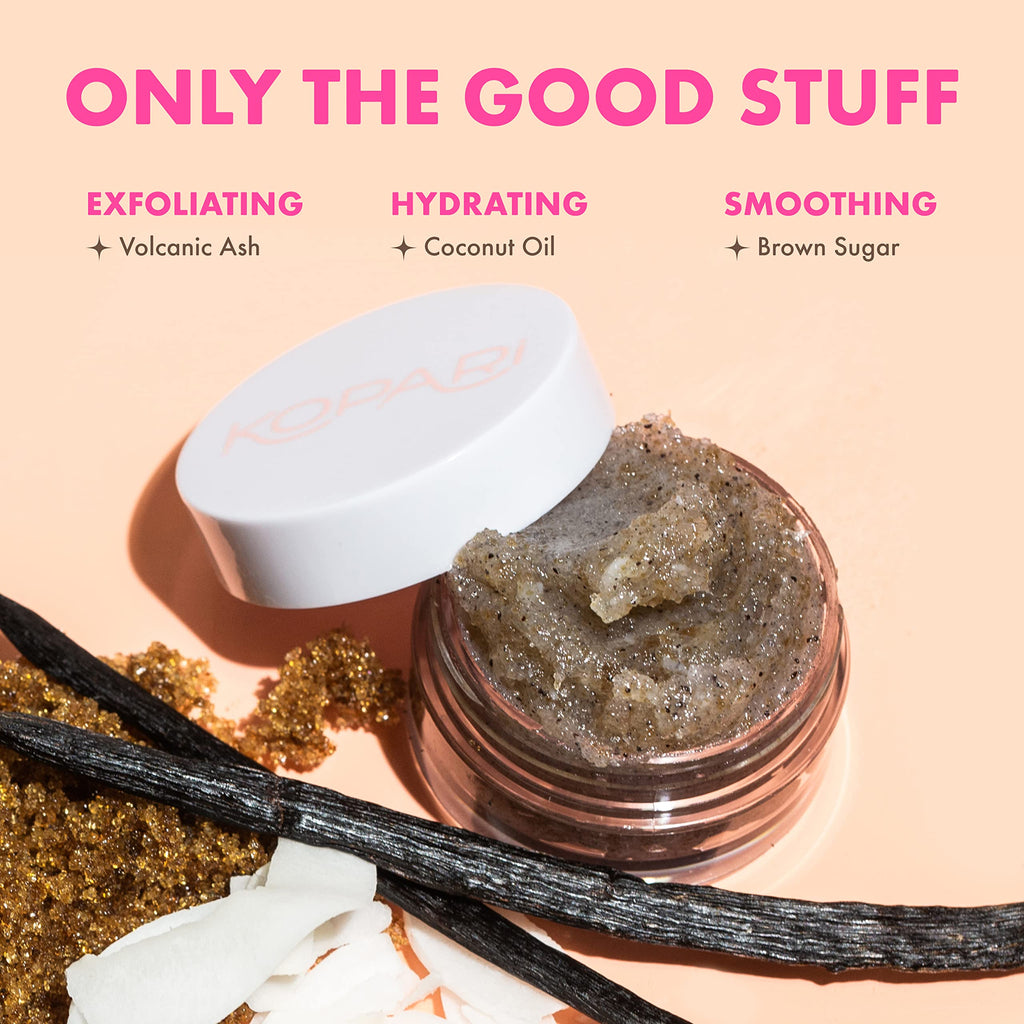Kopari Coconut Lip Scrubby — Exfoliating Lip Scrub with Volcanic Sand, Brown Sugar & Coconut Shells (Vegan)