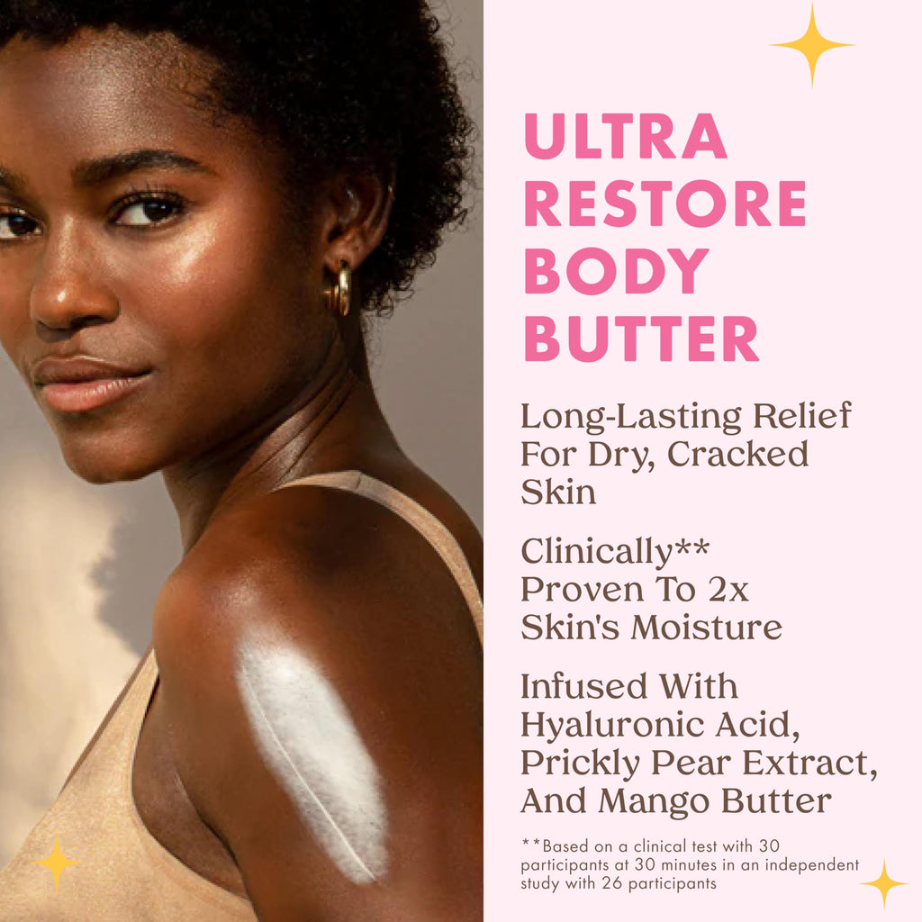 Kopari Jumbo Ultra Restore Body Butter - Whipped Hydration with Hyaluronic Acid & Mango Seed Butter (12 oz)