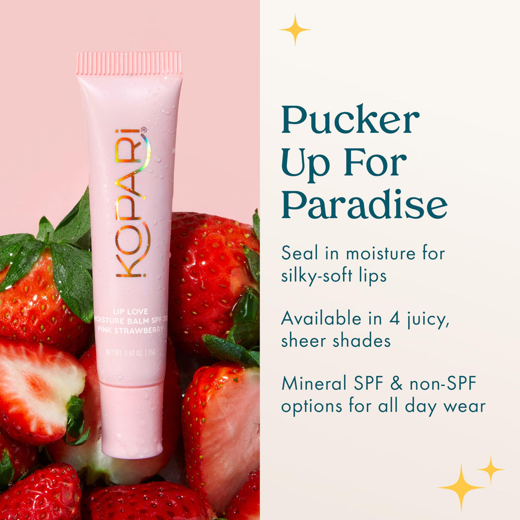 Kopari Lip Love Moisture Balm SPF 30 | Mineral Zinc Oxide & Ceramide Hydration