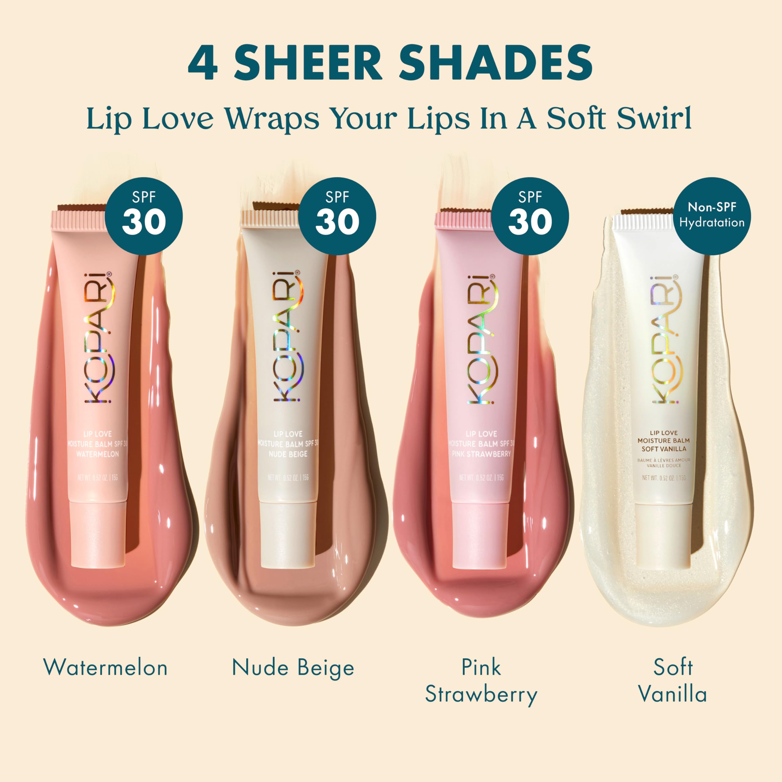 Kopari Lip Love Moisture Balm SPF 30 Watermelon – Tinted Mineral Lip Sunscreen