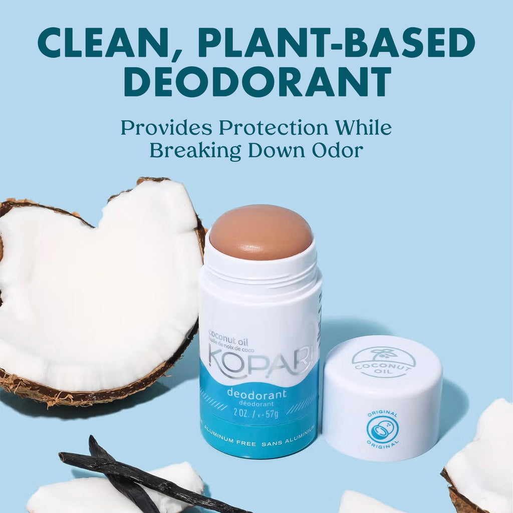 Kopari Aluminum Free Coconut Deodorant – Original & Charcoal 2-Pack | Plant-Based, Non-Toxic