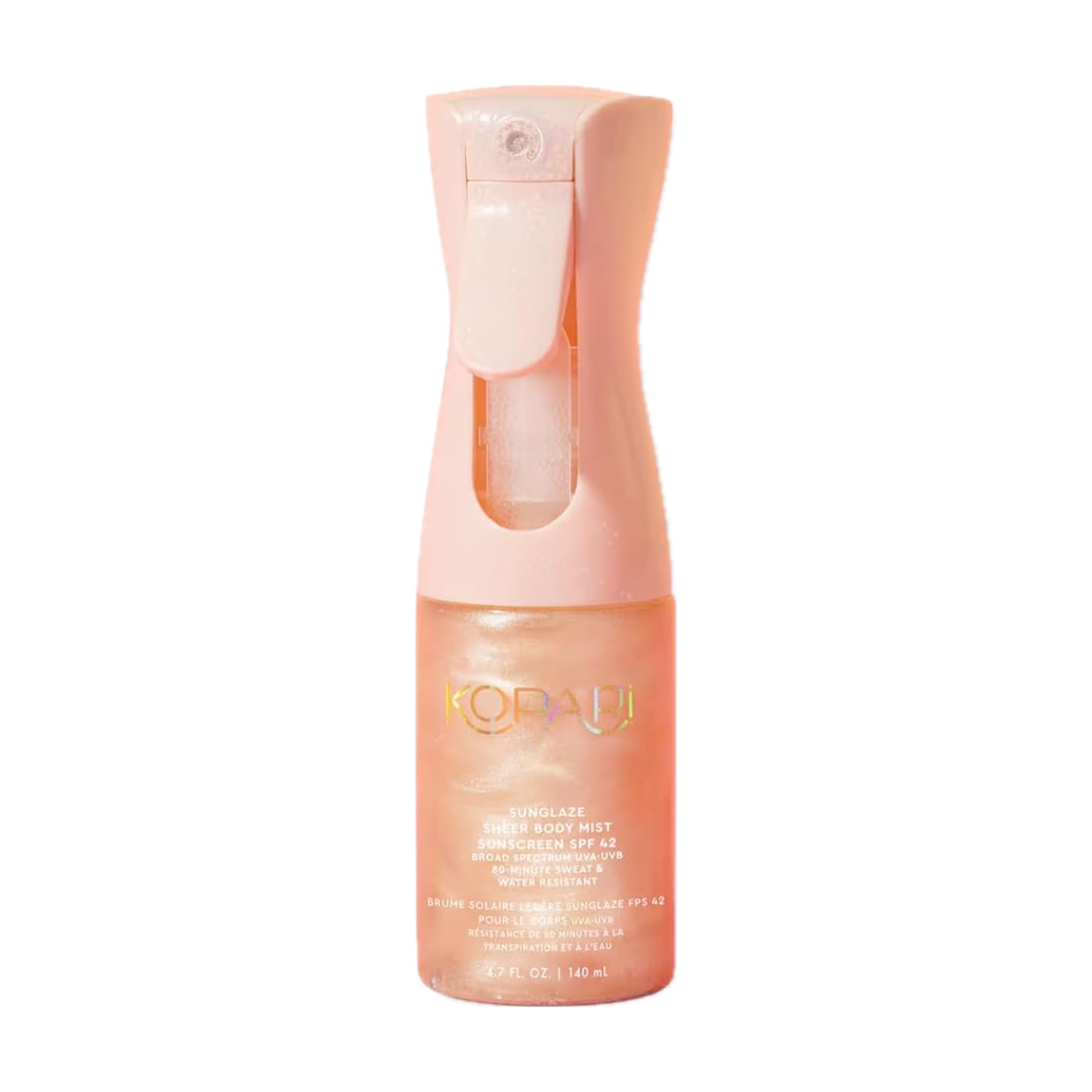 Kopari Rose Gold Sunglaze Sunscreen SPF 42 – Hydrating Shimmer Body Mist