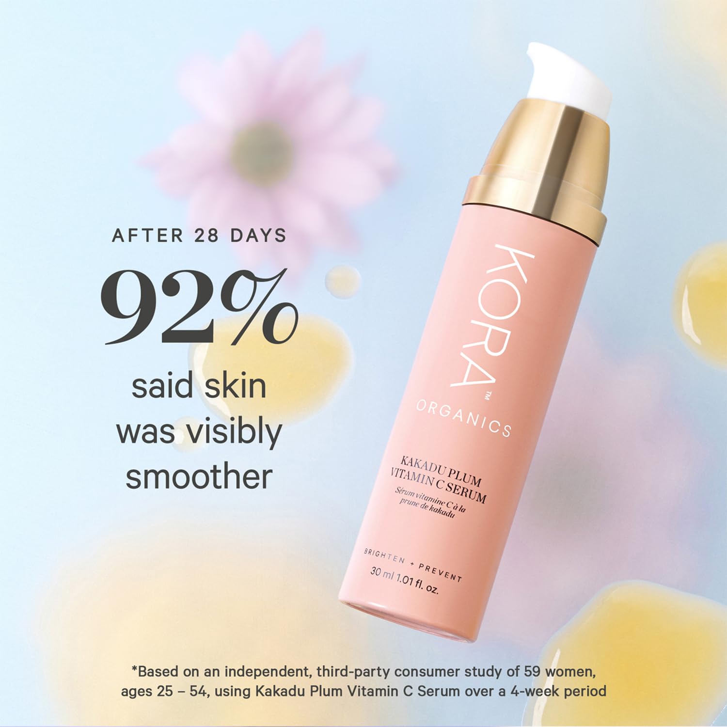 KORA Organics Kakadu Plum Vitamin C Serum – Antioxidant Facial Serum with Hyaluronic Acid