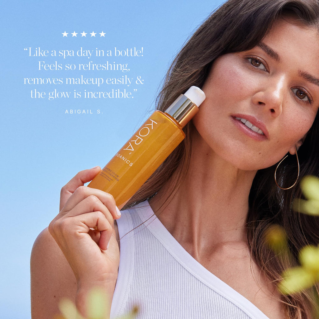 KORA Organics Turmeric Glow Foaming Cleanser – Organic, Cruelty-Free, 5.07 oz