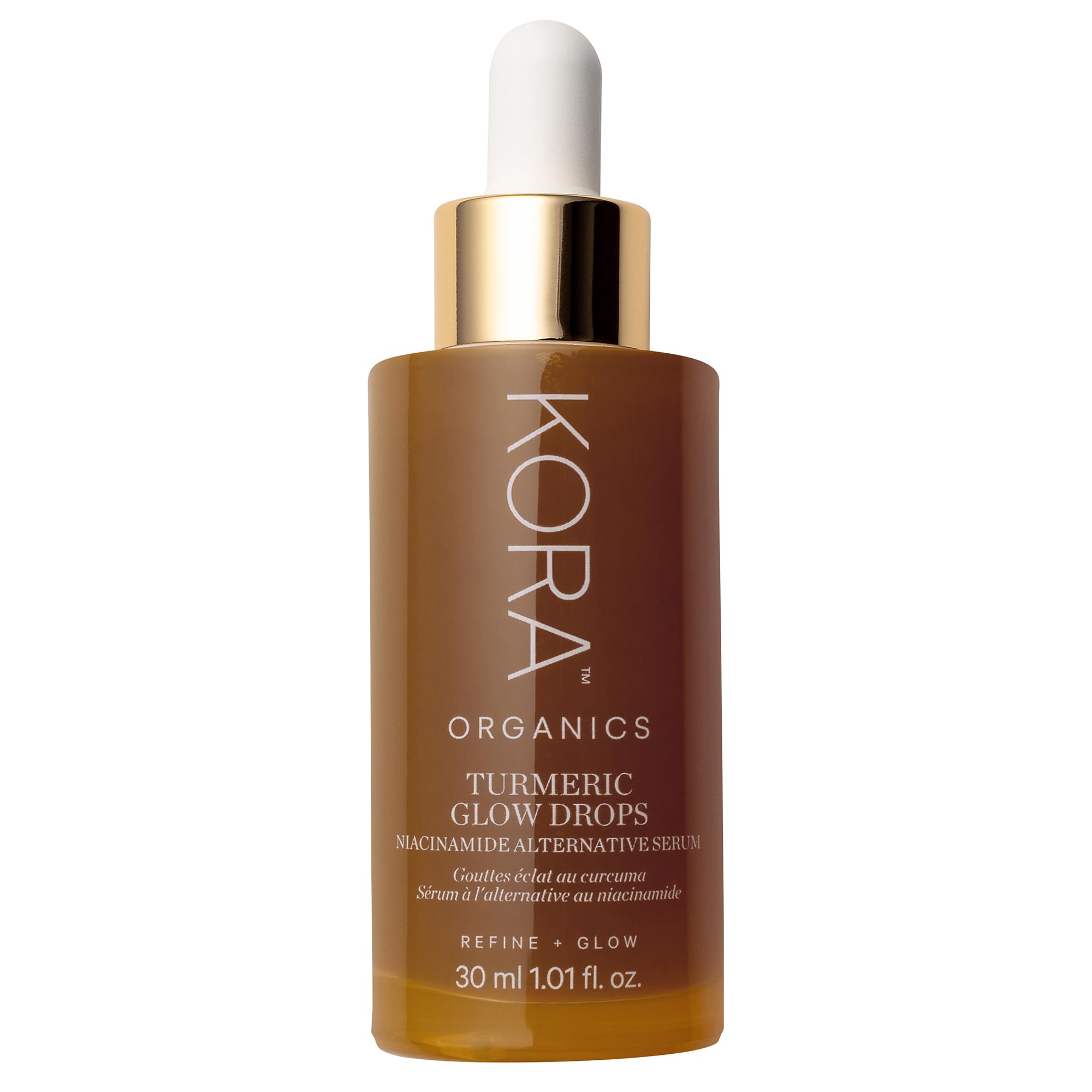 KORA Organics Turmeric Glow Drops – Organic Radiance Serum with Turmeric & Plant Actives | Vegan, 1.01 fl oz