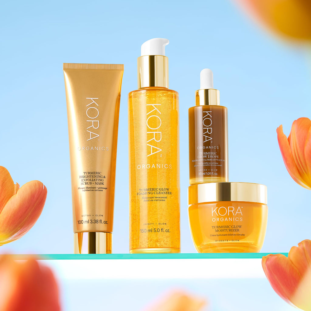 KORA Organics Turmeric Glow Drops – Organic Radiance Serum with Turmeric & Plant Actives | Vegan, 1.01 fl oz
