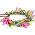 KorViSHOW Hawaiian Flower Crown – Silk Tropical Headpiece for Luau, Beach Parties, and Weddings