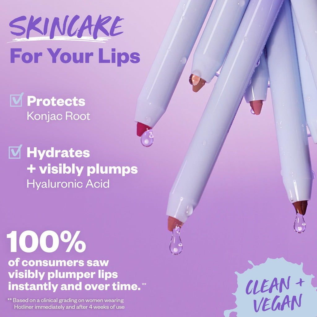 Kosas Hotliner: Retractable Lip Liner with Built-In Sharpener & Brush – Hydrating, Long-Lasting Color