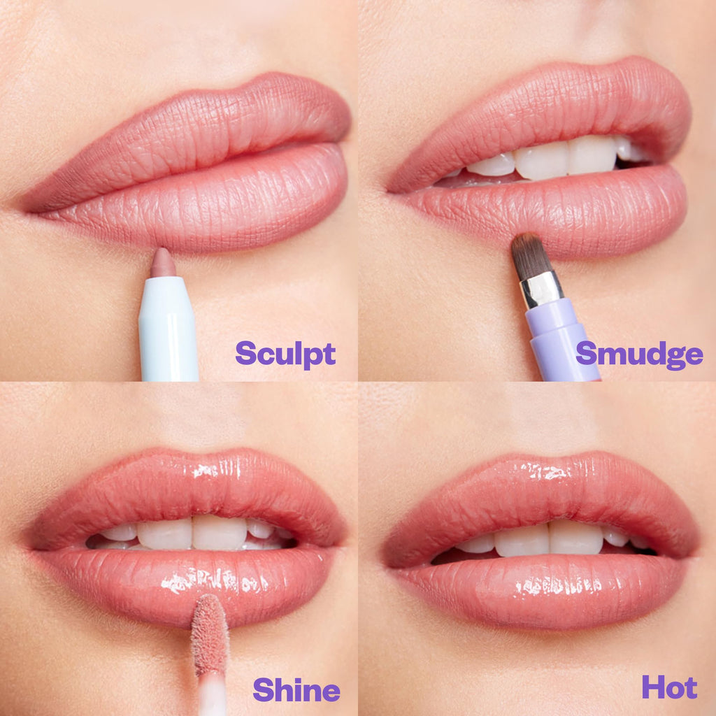 Kosas Hotliner: Retractable Lip Liner with Built-In Sharpener & Brush – Hydrating, Long-Lasting Color