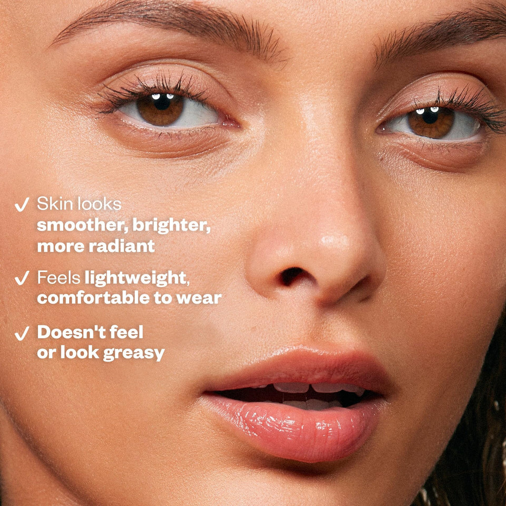 Kosas Mini DreamBeam SPF 40 Water-Resistant Sunscreen – Travel Size Face Primer with Hyaluronic Acid, Ceramides & Peptides