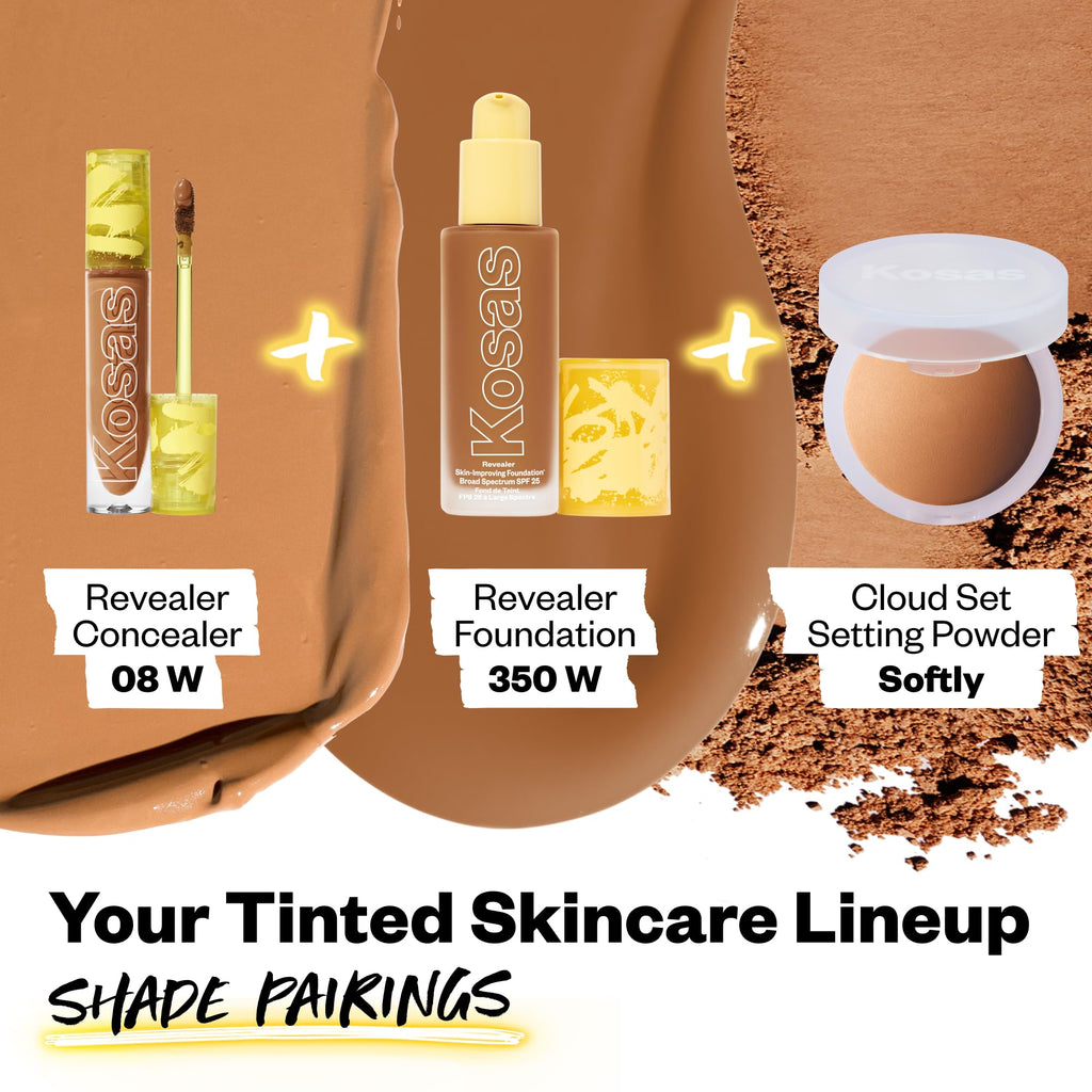 Kosas Revealer Concealer - Medium Coverage with Hyaluronic Acid + Tone 08 W | Vegan & Cruelty-Free