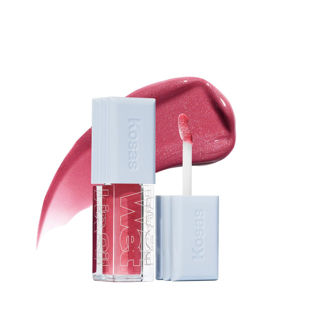 Kosas Wet Lip Oil Gloss – Hydrating Lip Plump with Hyaluronic Acid & Peptides | Malibu