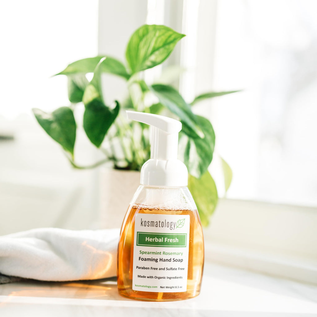 Kosmatology Herbal Fresh Spearmint Rosemary Organic Foaming Hand Soap | 8.5 fl oz
