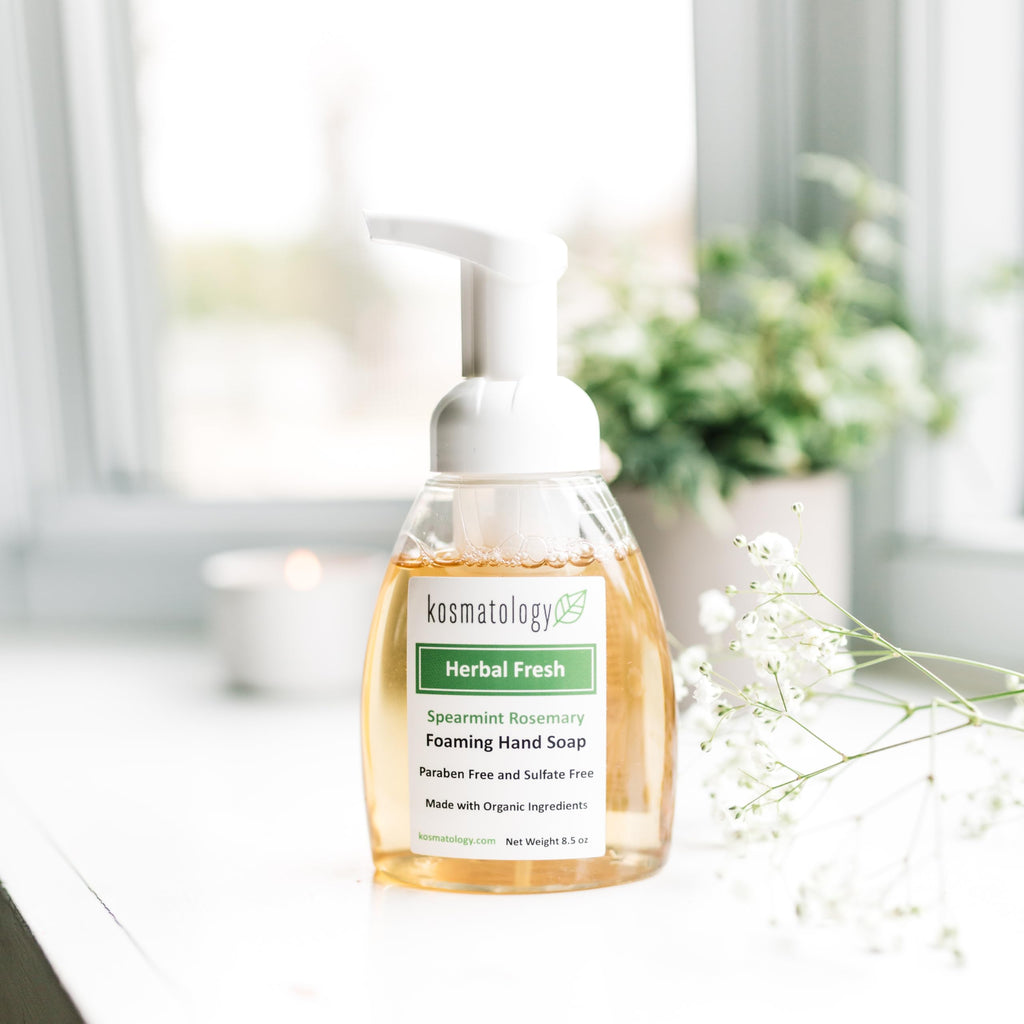 Kosmatology Herbal Fresh Spearmint Rosemary Organic Foaming Hand Soap | 8.5 fl oz