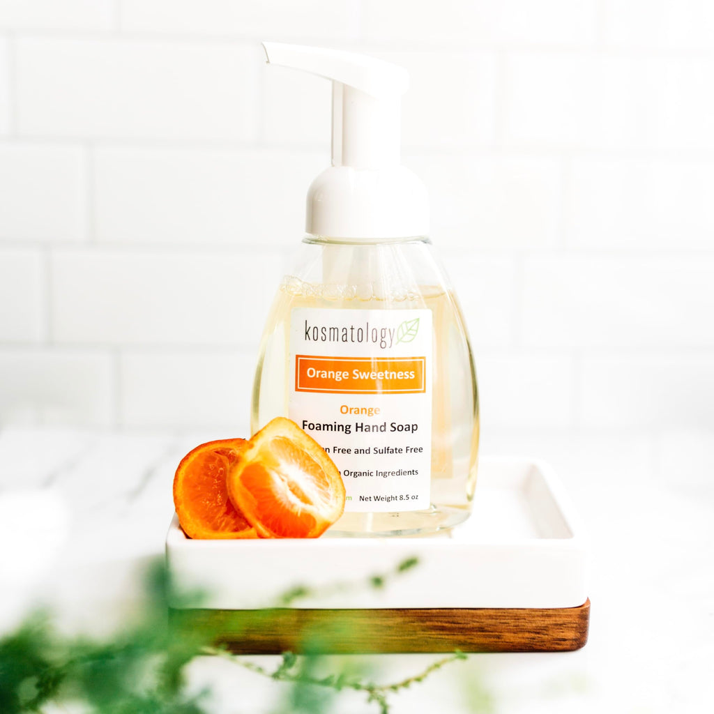 Kosmatology Orange Sweetness Organic Foaming Hand Soap | Moisturizing Hand Wash with Essential Oils
