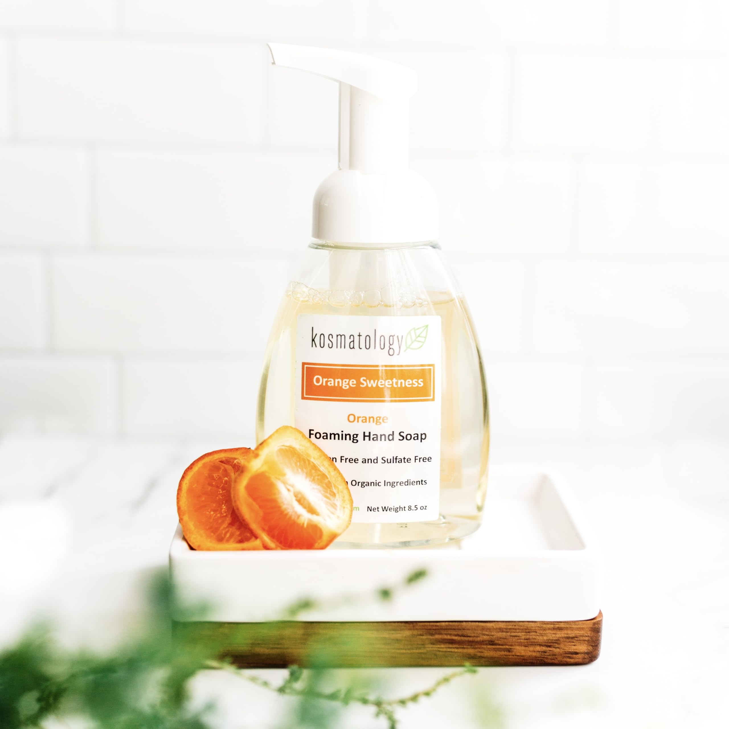 Kosmatology Orange Sweetness Organic Foaming Hand Soap | Moisturizing Hand Wash with Essential Oils