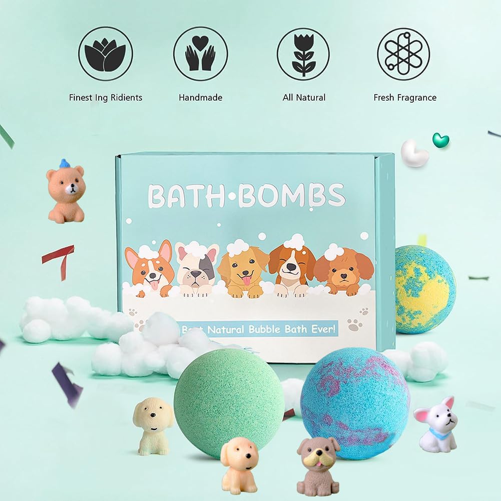 Kottke Kids Bath Bombs: 20-Pack with Surprise Puppy Dolls