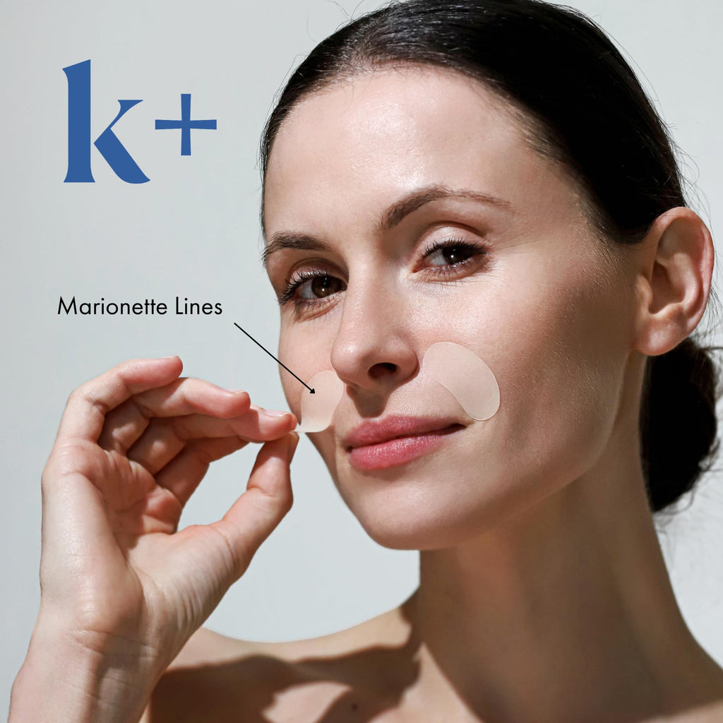 KPLUS K+ Wrinkle Patches for Marionette & Smile Lines – Korean Overnight Mindful-Aging Facial Stickers (60 Count)