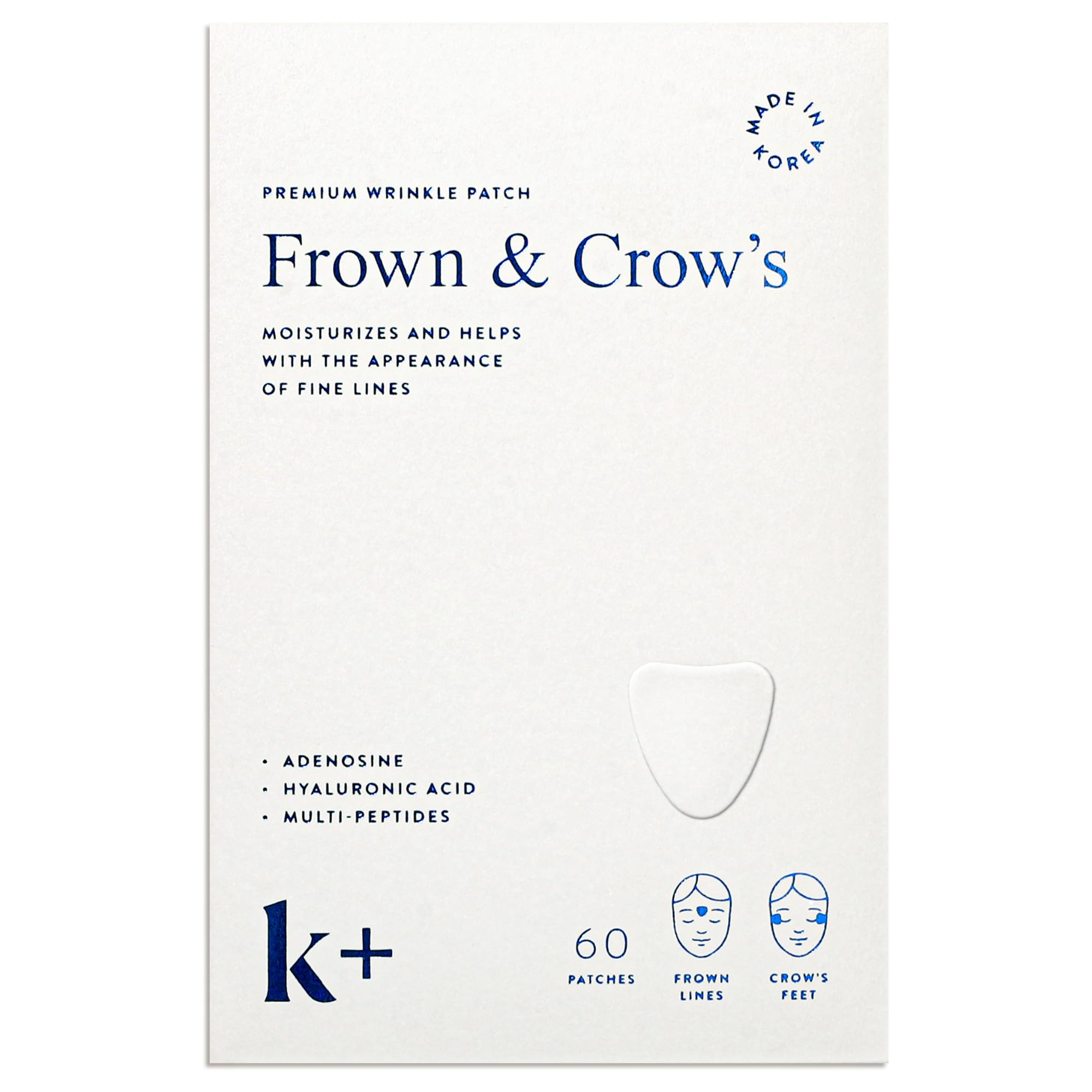 KPLUS K+ Wrinkle Patches – Overnight Forehead, Crow’s Feet & Smile Lines