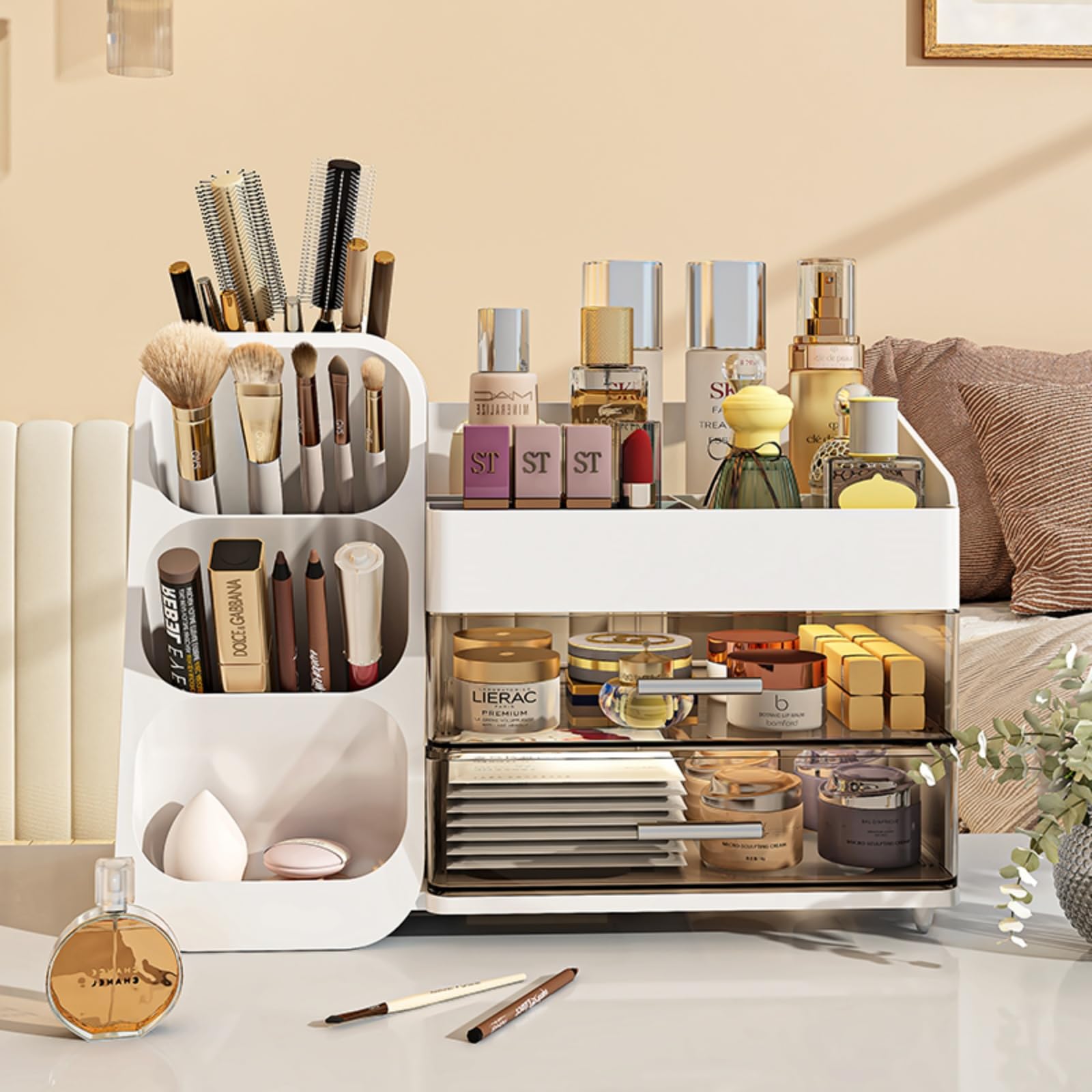KQJS Makeup Organizer with Drawers – Large Capacity Vanity Storage
