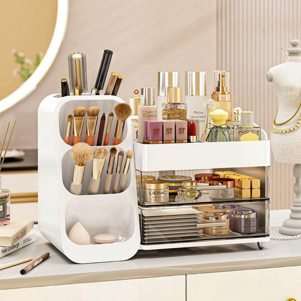KQJS Makeup Organizer with Drawers – Large Capacity Vanity Storage