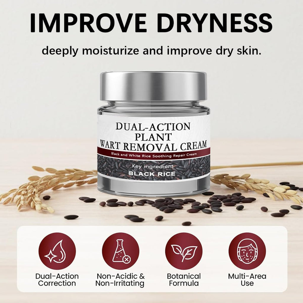 Krajiyya KeraErase Dual-Action Renewal Cream – Soothing Black & White Rice Repair, All Skin Types (2 pcs)
