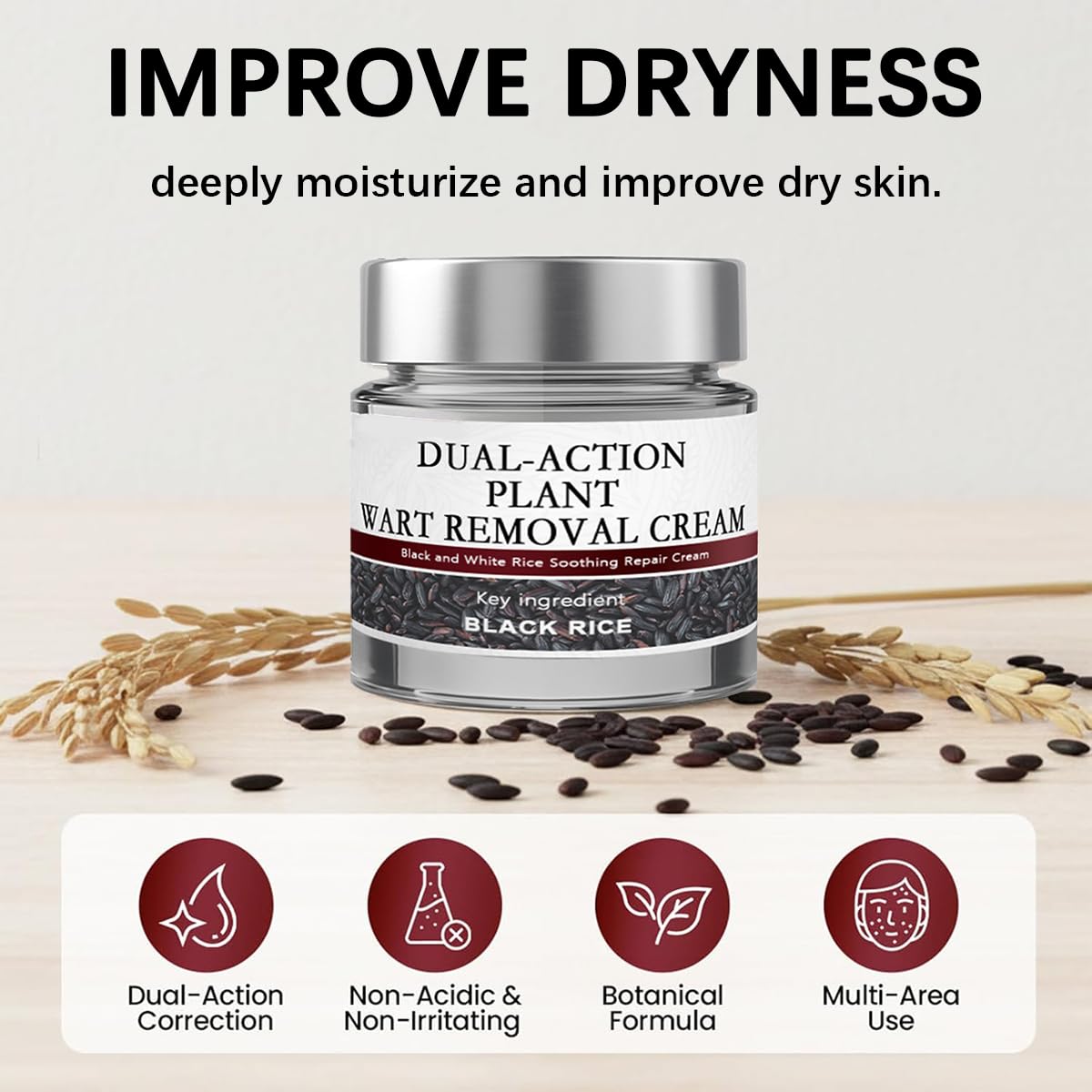 Krajiyya KeraErase Dual-Action Renewal Cream – Soothing Black & White Rice Repair, All Skin Types (2 pcs)