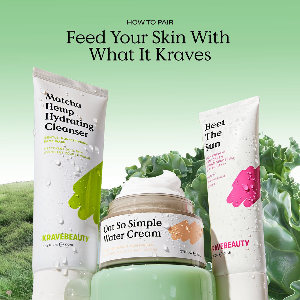 KraveBeauty Matcha Hemp Hydrating Cleanser – Gentle Daily Face Wash, Vegan & Cruelty-Free