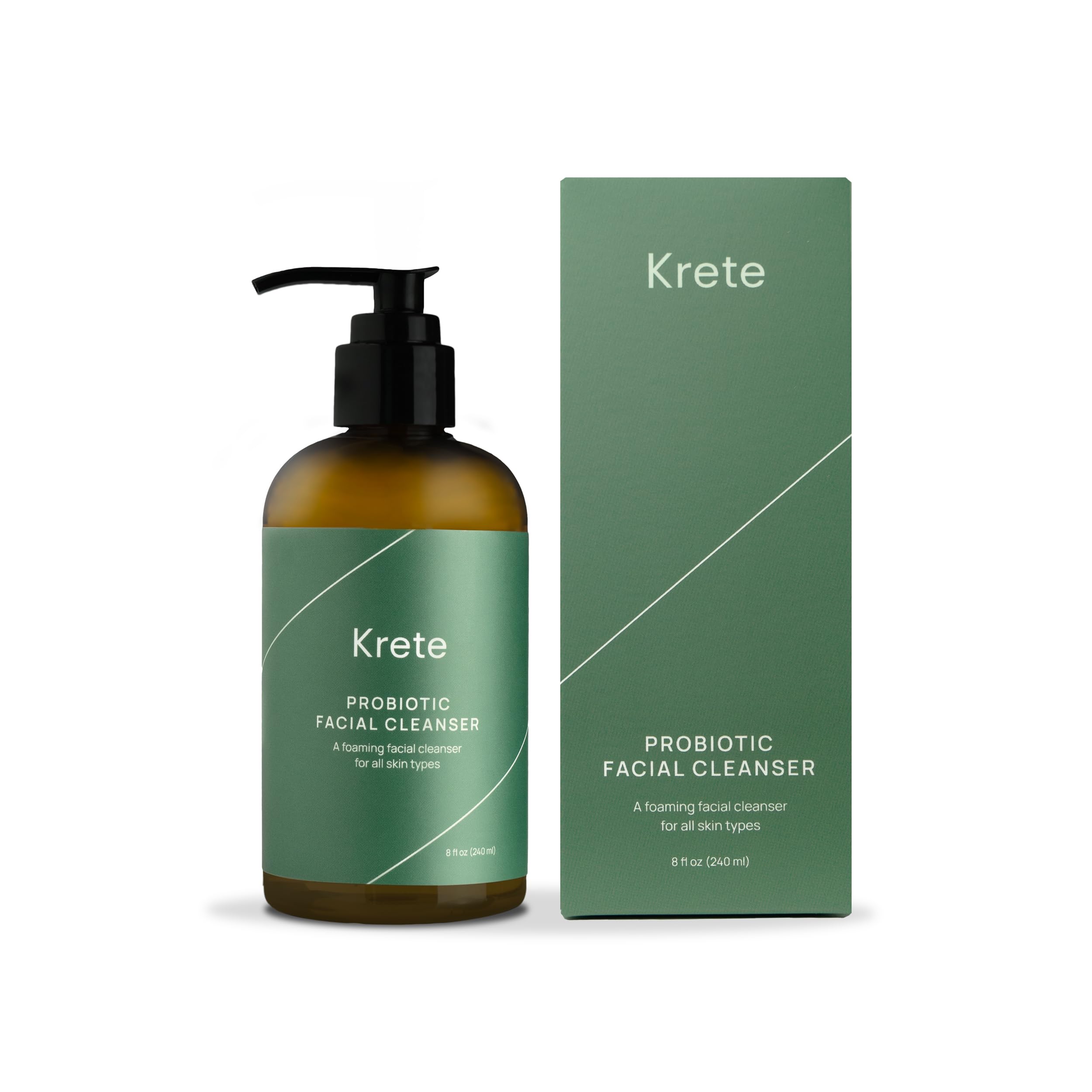 KRETE Probiotic Facial Cleanser — 30-Second Routine for Glowing, Balanced Skin | 8 oz