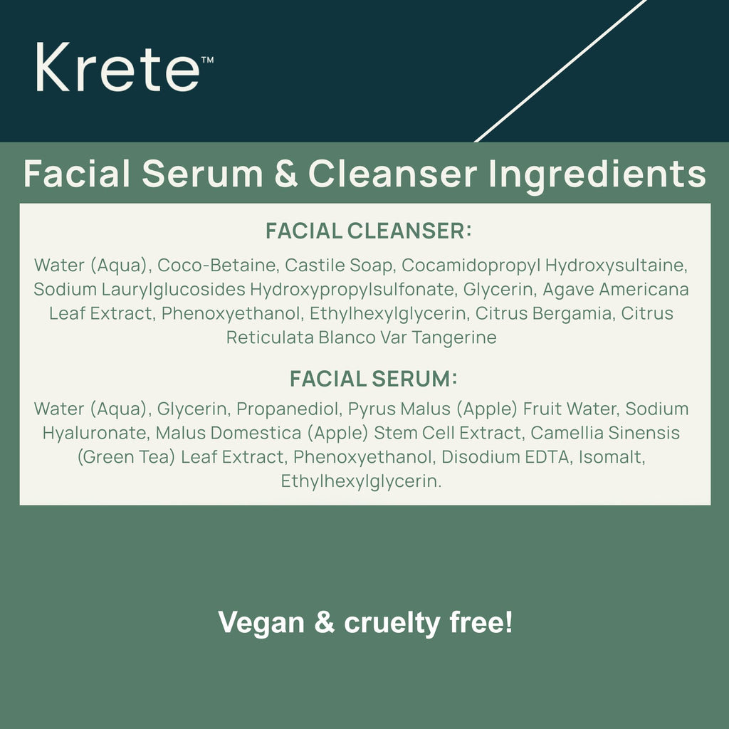 KRETE Probiotic Facial Cleanser — 30-Second Routine for Glowing, Balanced Skin | 8 oz