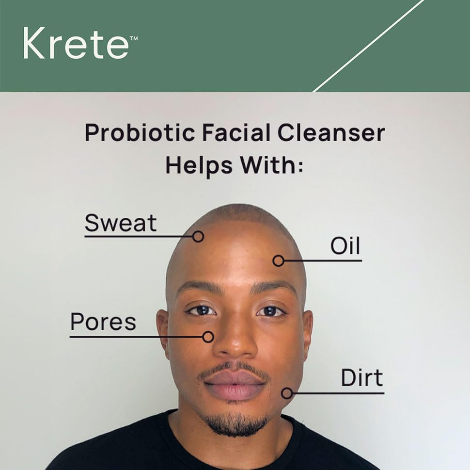 KRETE Probiotic Facial Cleanser — 30-Second Routine for Glowing, Balanced Skin | 8 oz