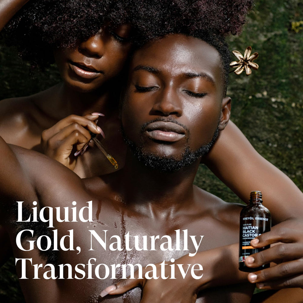 KREYÒL ESSENCE Haitian Black Castor Oil for Skin & Hair – Cold Pressed, Hexane Free, Mango Papaya & Coconut, 3.4 fl oz