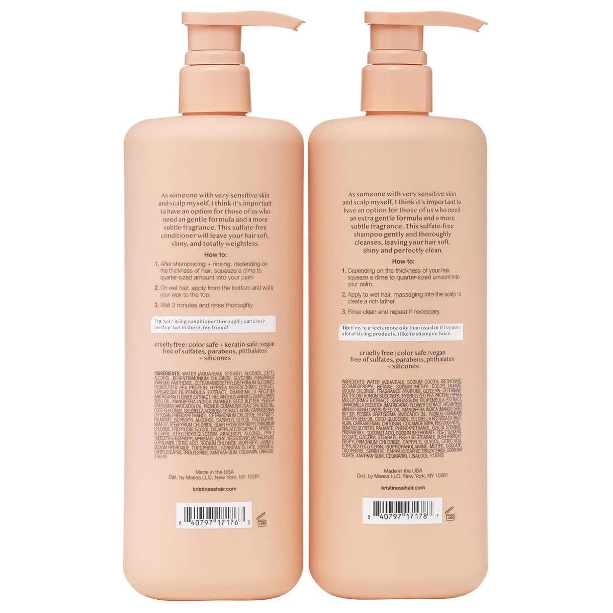 Kristin Ess Extra Gentle Shampoo & Conditioner – 28 oz Two-Pack