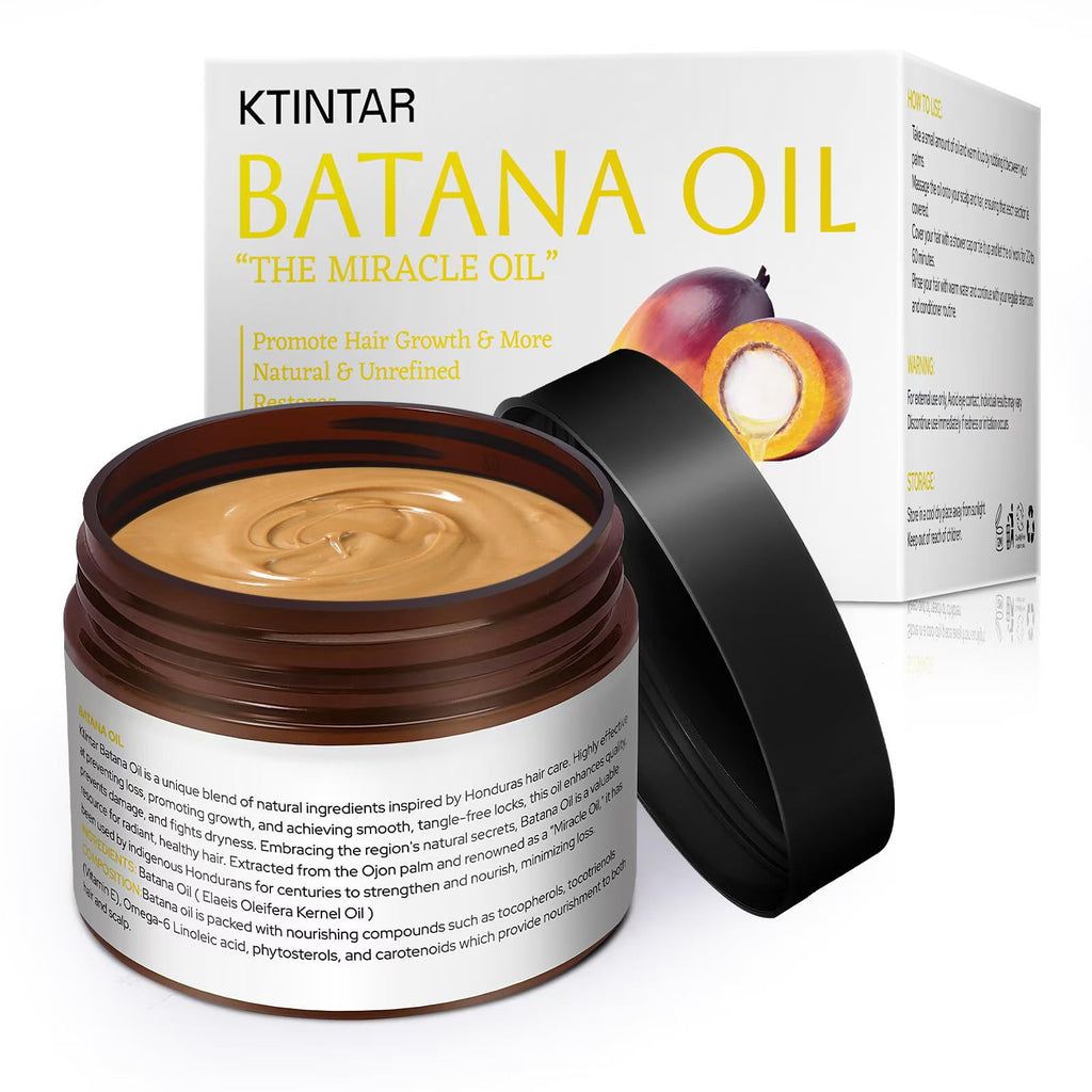Ktintar 100% Natural Raw Batana Oil for Hair Growth – Unrefined Honduran Hair Oil (5.07 Fl Oz)