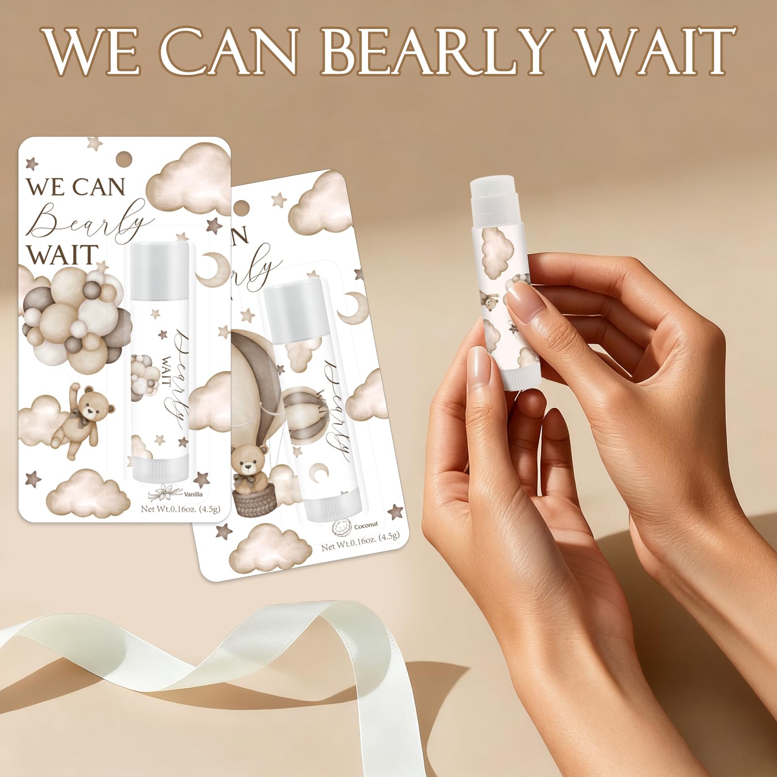 Kuabiz We Can Bearly Wait Lip Balms 30-Pack – Bear Party Favors