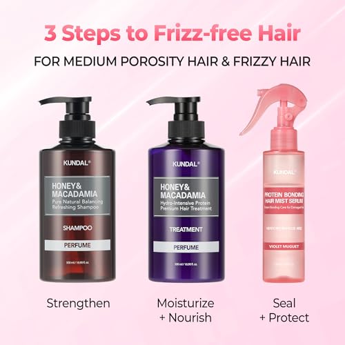 KUNDAL Hair Mist Serum | Vegan Protein Bonding, Heat Protection & Violet Muguet 150ml